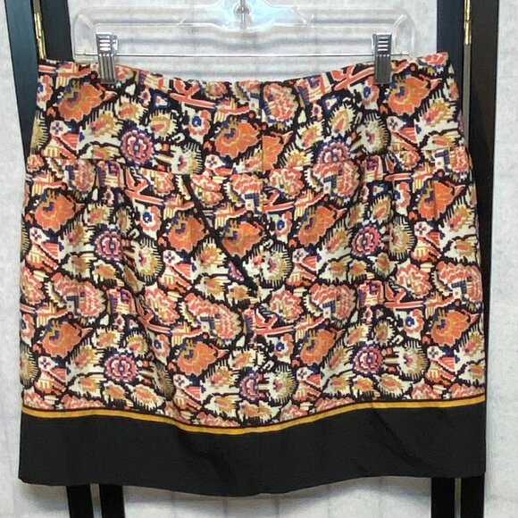 Dalia Collection Southwestern Aztec Tribal Print Banded Hem A Line Mini Skirt 10 - Picture 8 of 14